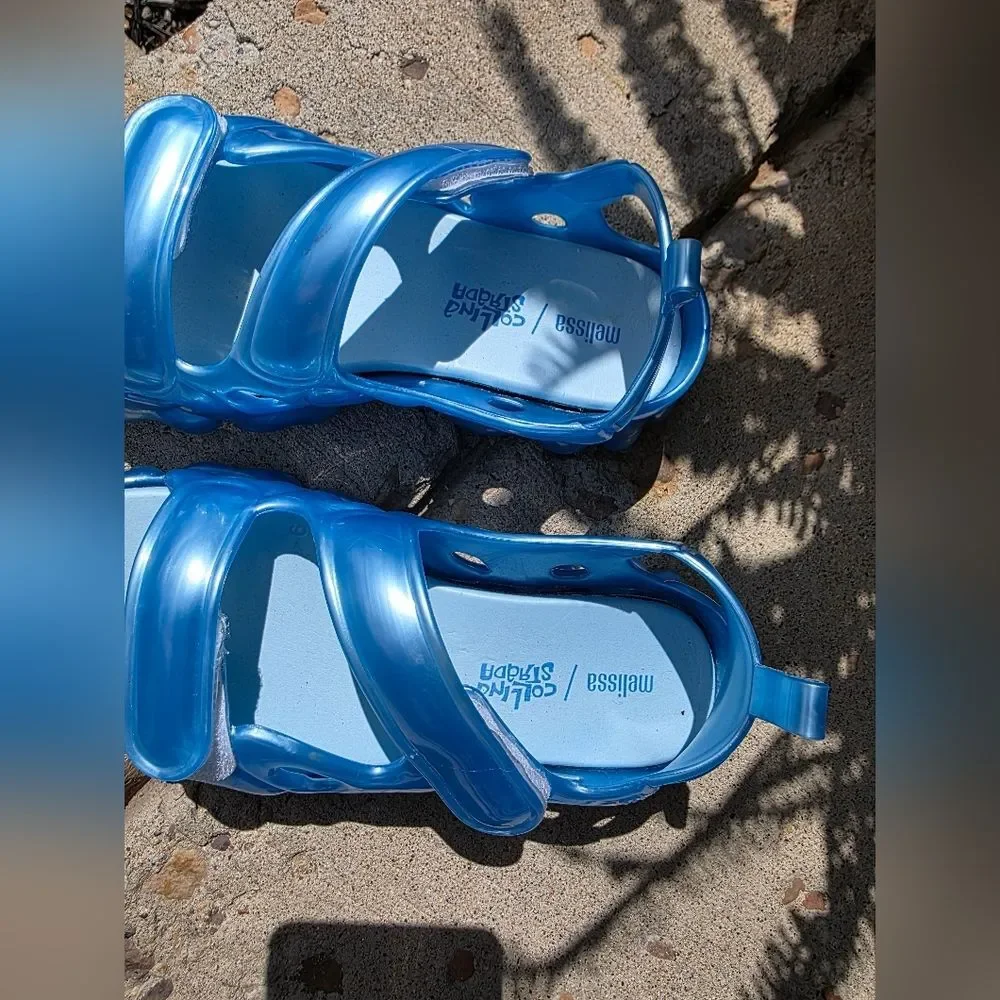 Collina Strada Melissa Edition Puff Sandals Sky Blue Sz 5 - Picture 11 of 11
